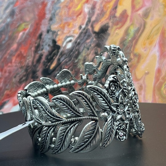 Thalia Sodi Vintage Silver Stretch Bangle - Picture 4 of 6